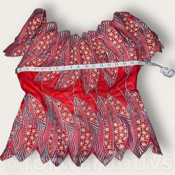 Hand Made Custom Embroidered Lehenga Choli Mermaid Style Bridal Dress | See Meas - Picture 8 of 16